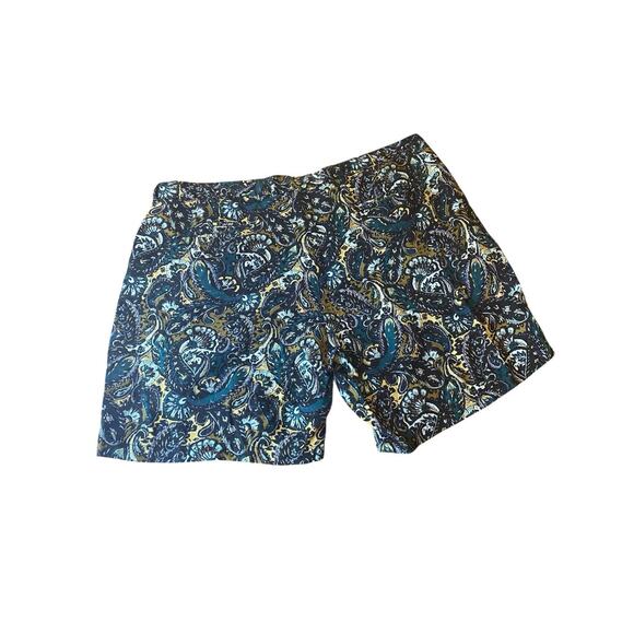Tasso Elba Men's Linen Paisley Floral Chino Shorts Size 42 Multicolor Vacation - Picture 4 of 14